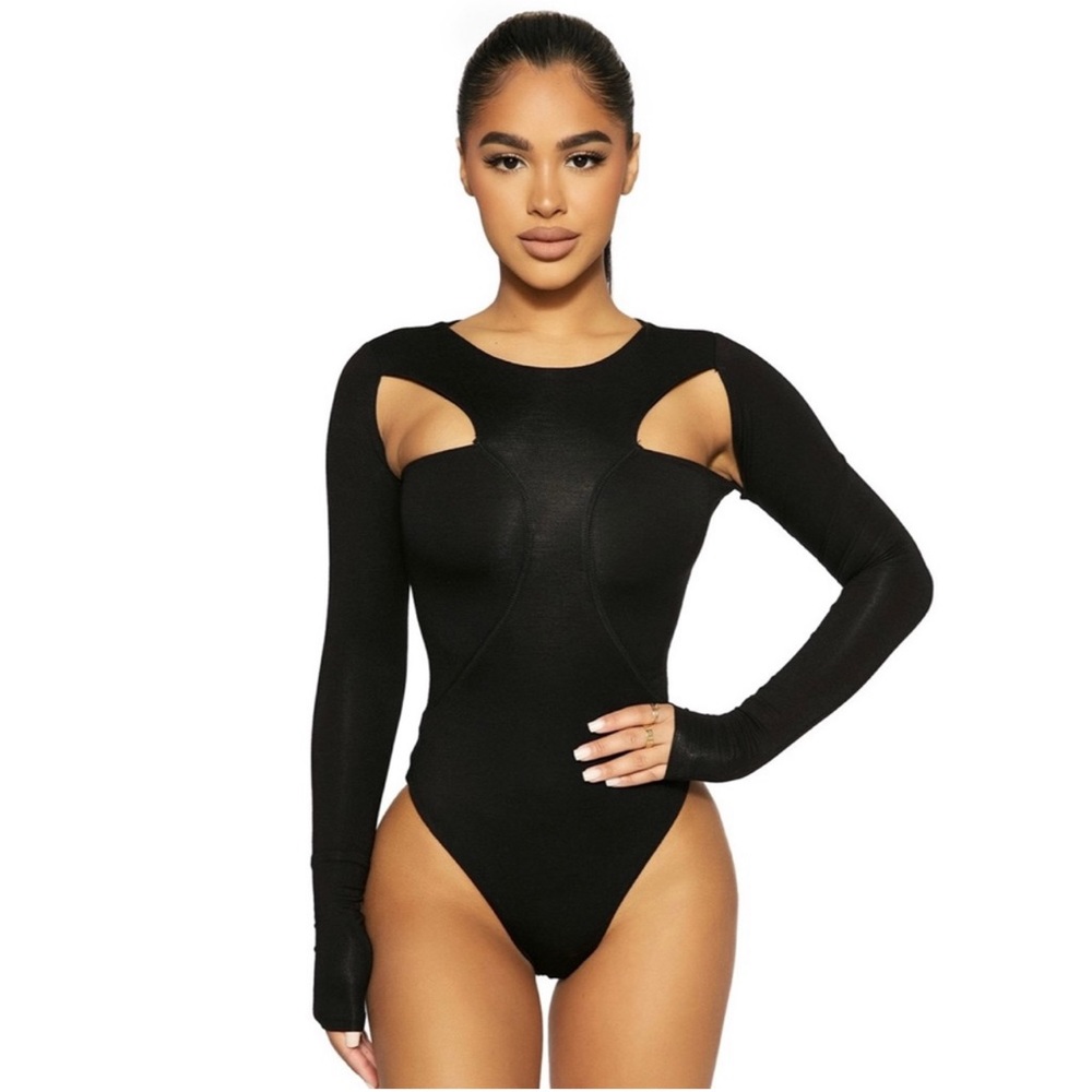 Black Cut the Butter Bodysuit